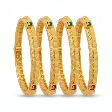Ritvaa Chitra Sankhi Slim Bangles  4 PCS
