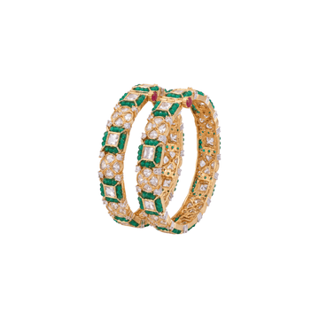 Ruby Closure Diamond Bangle Set