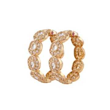 The Aadrika Scalloped Polki Heritage Bangles