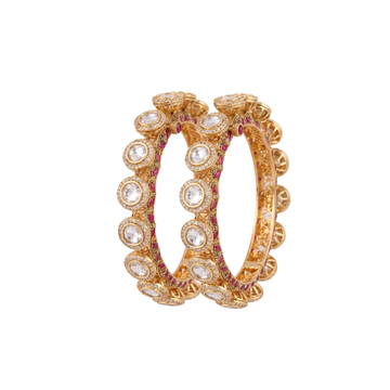 The Fort Mandore Chiseled Gold Bangles