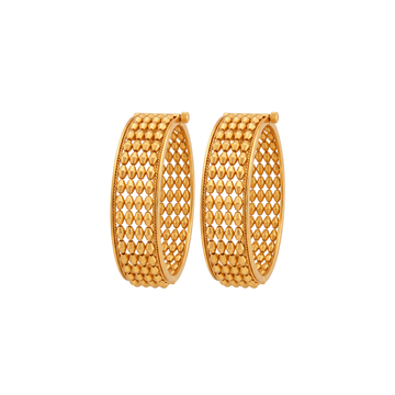 Beaded Openwork Gold Bangles