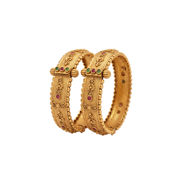 Embellished Traditional Gold Bangles