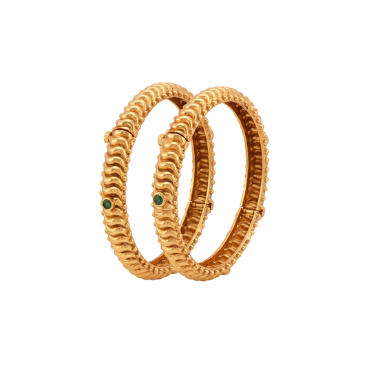 Ekrita: Sculpted Wave Bangles