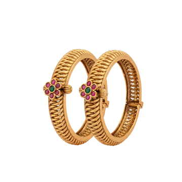 Twisted Rope Gold Bangles