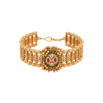 Antique Gold Choker-Style Cuff Bracelet