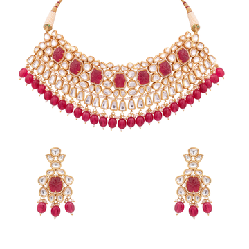 Rangini: Gemstone Beaded Choker Set