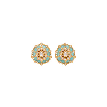 Turquoise Floral Gemstone Earrings