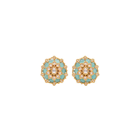 Turquoise Floral Gemstone Earrings