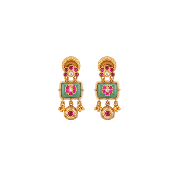Padmankit: Lotus-Marked Heritage Earrings