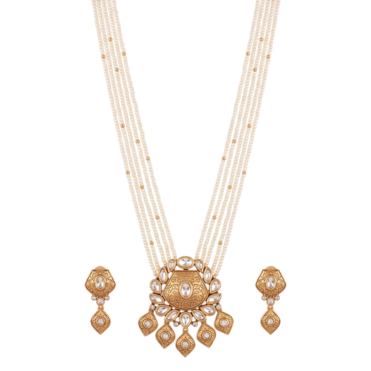 The Royal Satlada Kundan Long Set