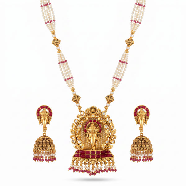 Lambodara Long Necklace Set
