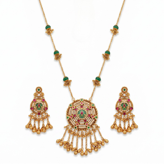 Krishnaveni Long Necklace Set