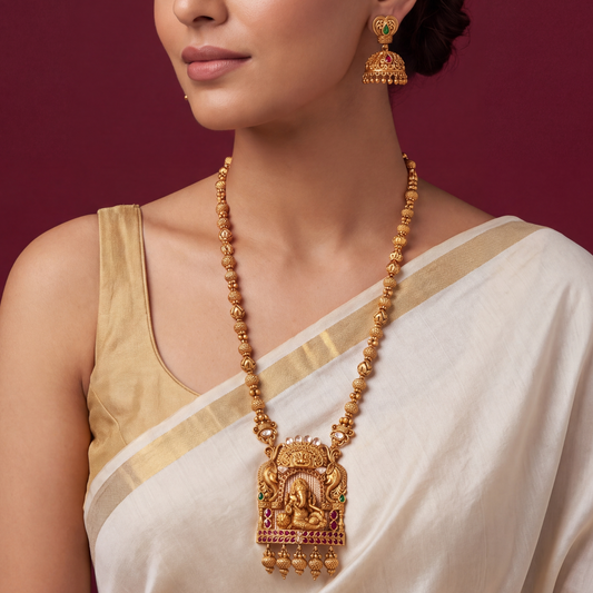 Gajavaktra: Divine Ganesha Heritage Necklace Set