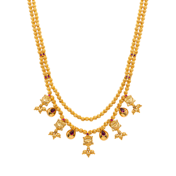 Manimayur: Peacock Drop Long Necklace