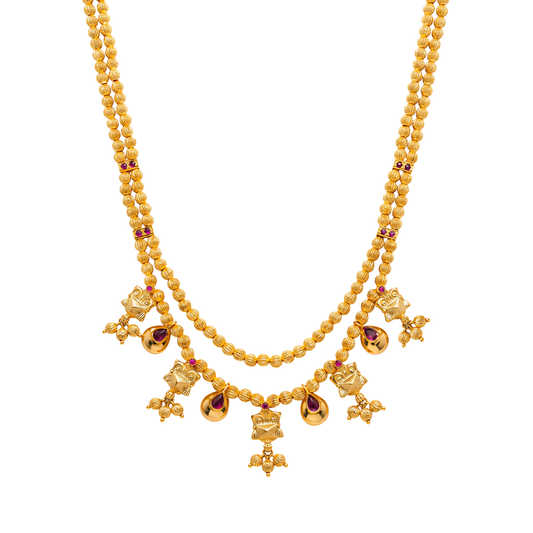 Manimayur: Peacock Drop Long Necklace