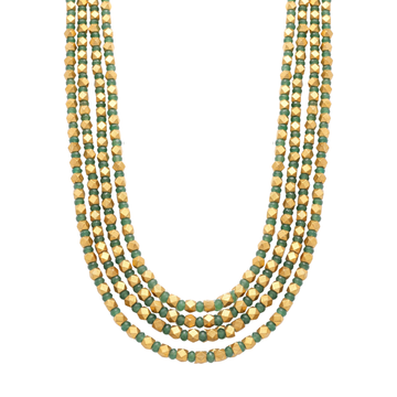 The Harini Emerald Swarna-Mani Layered Mala