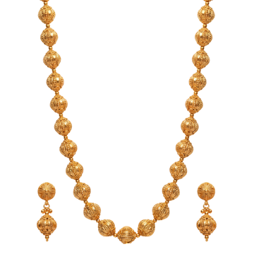 The Champa Kali Ruby Tikka Mala Set