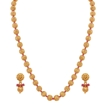 The Charulata Filigree Mesh Bead Mala Set