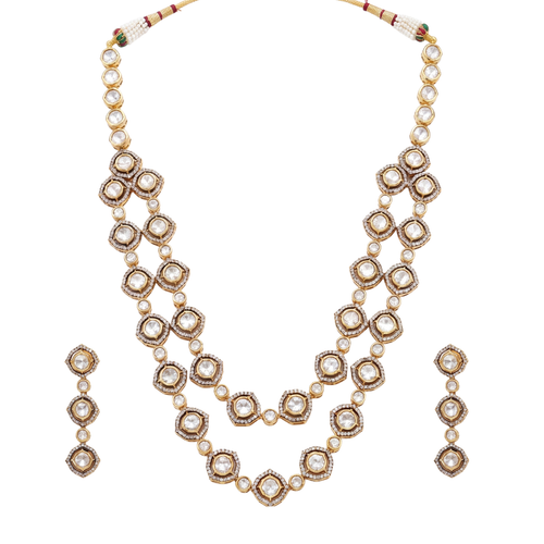 The Aadrika Layered Polki Kundan Haar Set