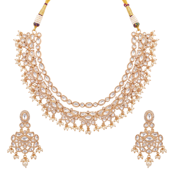 The Regal Kundan & Pearl Layered Haar Set