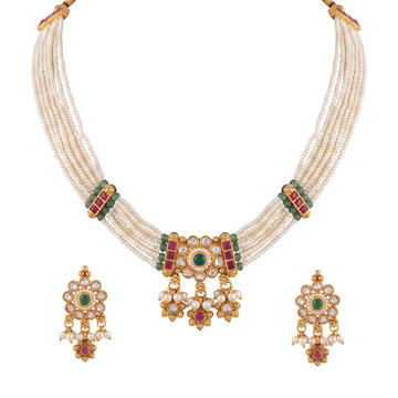 The Shahi Tanmani Multi-Strand Kundan Necklace Set