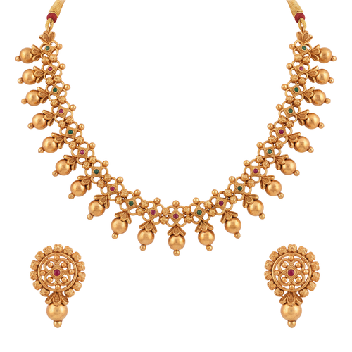 Jaalakusuma: Floral Lattice Necklace Set