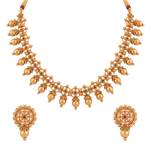 Jaalakusuma: Floral Lattice Necklace Set