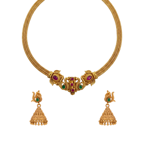 Mayurakirti: Peacock Heritage Necklace Set