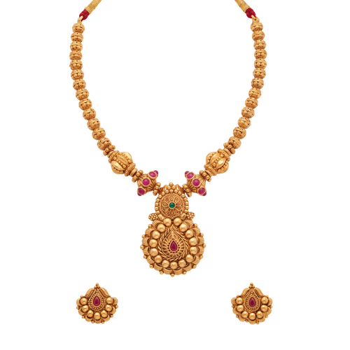 Tilakamauli: Regal Pendant Necklace Set