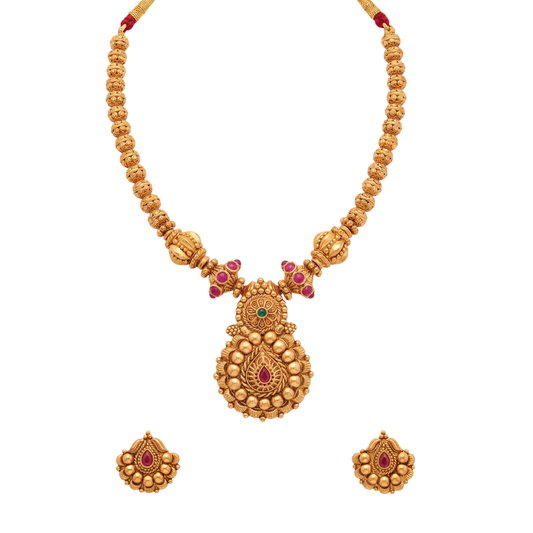 Tilakamauli: Regal Pendant Necklace Set