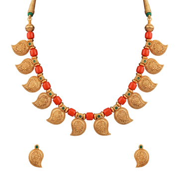 Sindhurang: Vermilion Heritage Necklace Set