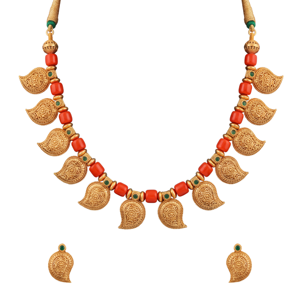 Sindhurang: Vermilion Heritage Necklace Set