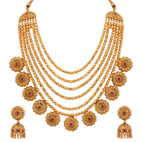 Phuldhara Necklace Set – Heritage 24K Gold Layered Necklace Set by Ritvaa