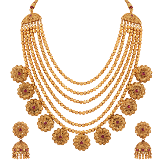 Phuldhara Necklace Set – Heritage 24K Gold Layered Necklace Set by Ritvaa