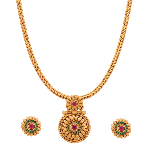 Ratnadhara Necklace Set – Heritage 24K Gold Layered Necklace Set by Ritvaa