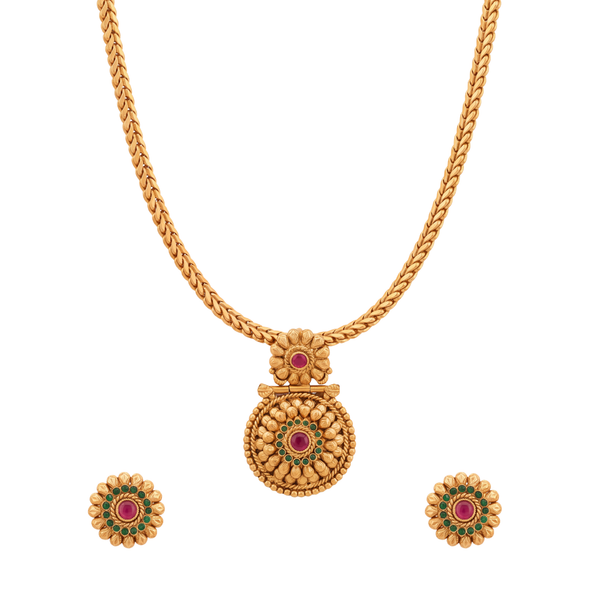 Ratnadhara Necklace Set – Heritage 24K Gold Layered Necklace Set by Ritvaa