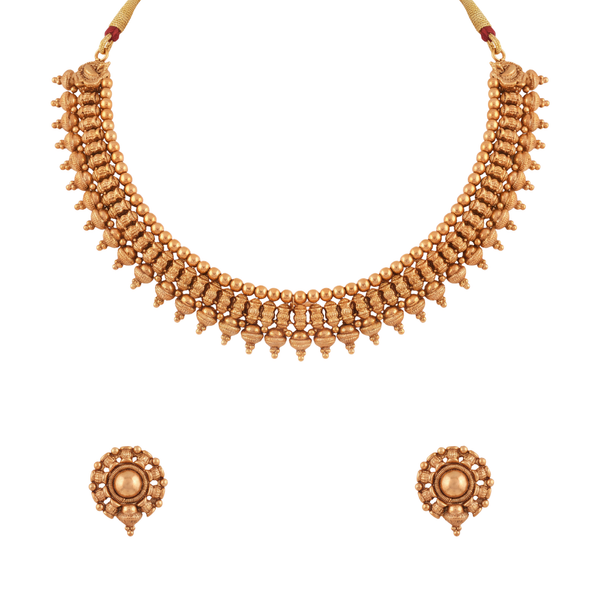 Svaramauli Necklace Set – Heritage 24K Gold Layered Necklace Set by Ritvaa