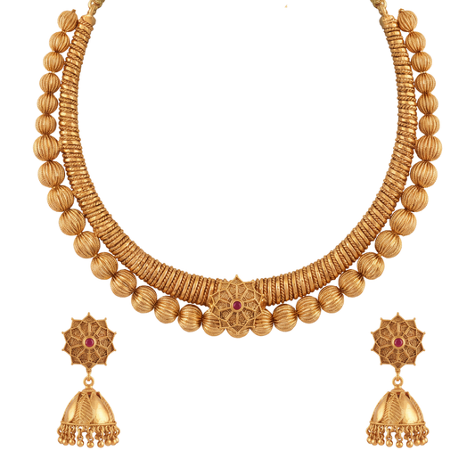 Shringarh Necklace Set – Heritage 24K Gold Layered Necklace Set by Ritvaa