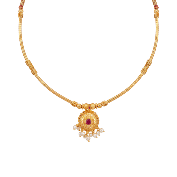 Shalmali: Pearl Drop Pendant Necklace