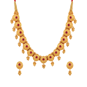 Ritambhara: Traditional Medallion Necklace Set