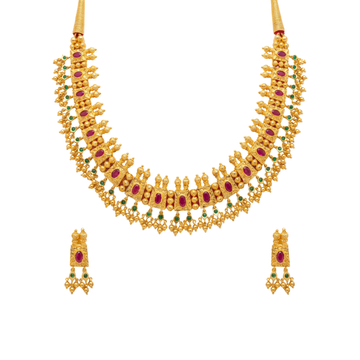 Mekhala: Ornate Gemstone Necklace Set