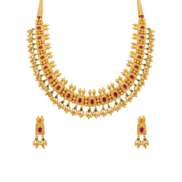 Mekhala: Ornate Gemstone Necklace Set