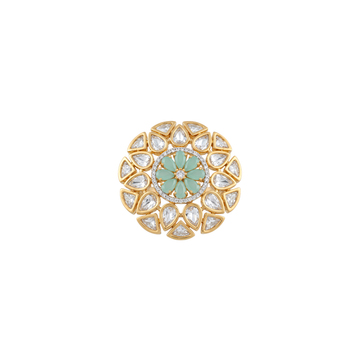 Mint Green Polki Ring