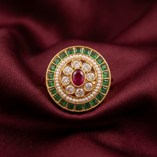 The Rajkumari Concentric Navratna Ring