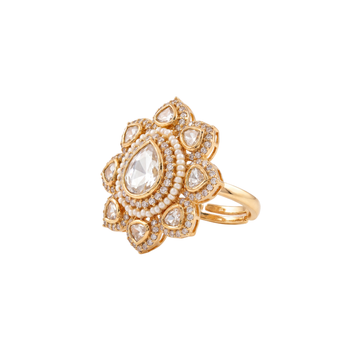 The Padmavati Bloom Pearl Starburst Ring