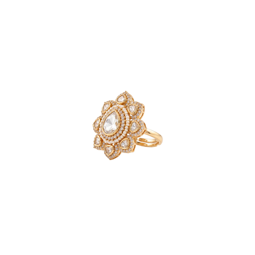 The Padmavati Bloom Pearl Starburst Ring