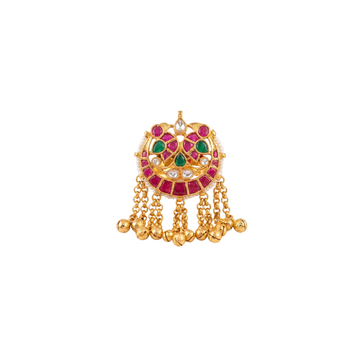 The Chandrika Crescent Ruby Shield Ring