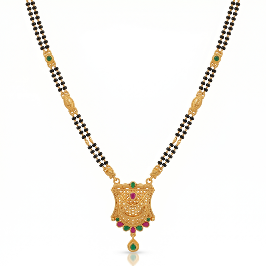 Ritvaa Majestic Shield Filigree Mangalsutra