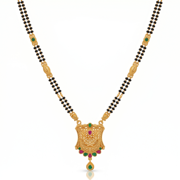 Ritvaa Majestic Shield Filigree Mangalsutra