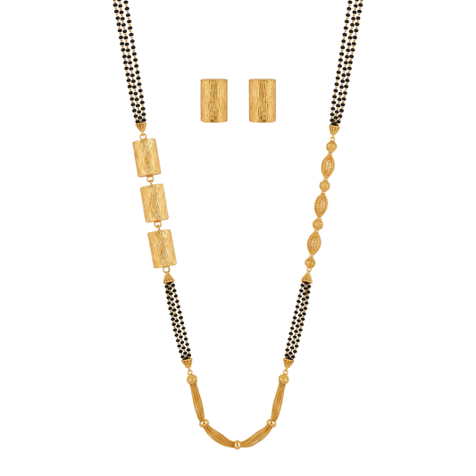 Ritvaa Linear Triple-Bead Mangalsutra Set